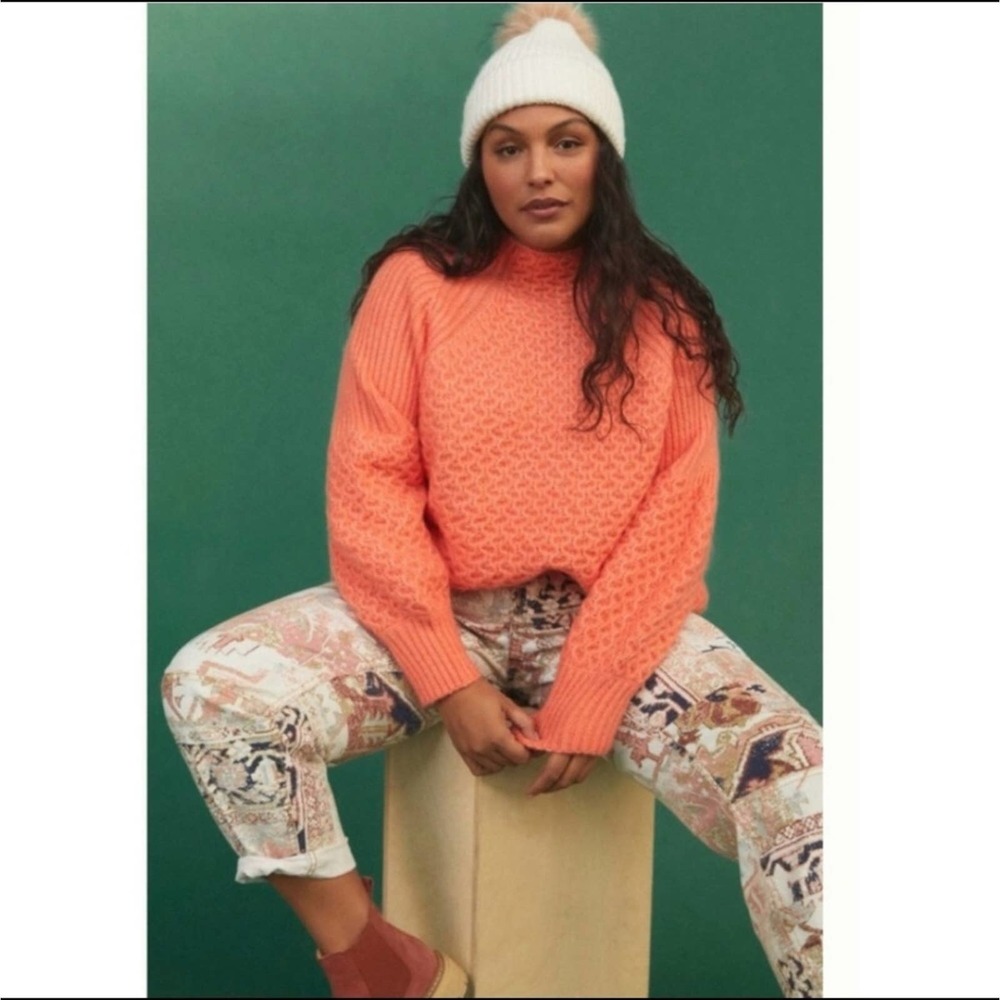 Anthropologie Bia Mock Neck Tunic Sweater XL